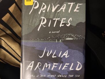 phot of book private rites by Julia armfield on a tote bag