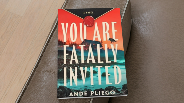 you are fatally invited by ande pliego on a tan leather couch