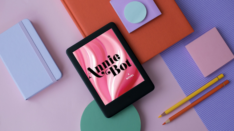 Annie Bot by Sierra Greer displayed on the screen of an e-reader